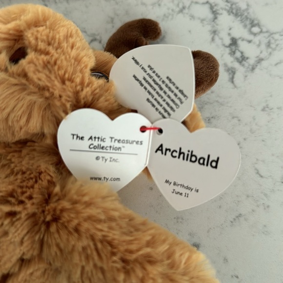 🎉HP🎉 NWT TY Archibald the 13” Moose Attic Treasures - Picture 4 of 4